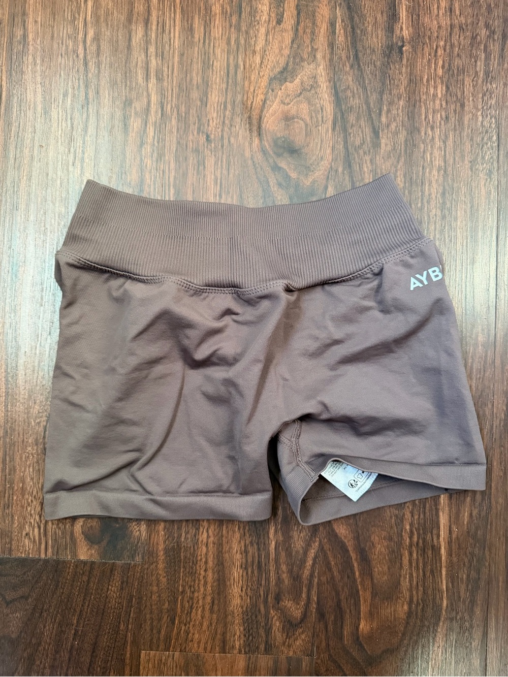 AYBL Brown High-Rise Bike Shorts